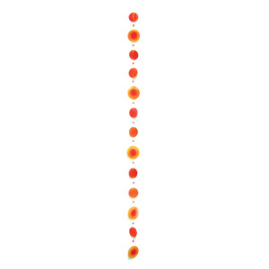 Muschelkette 100 cm, bicolor orange-rot-gelb