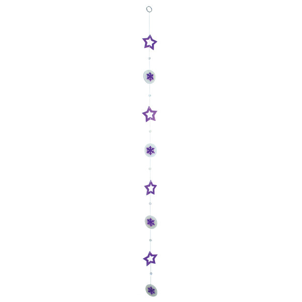 Muschelkette Sterne lila