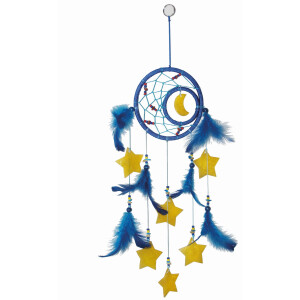 Dreamcatcher 12 cm blau, Sterne