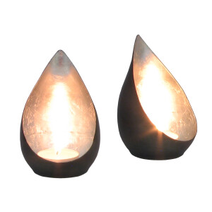 Goldlicht Flame anthrazit/silber 11 cm