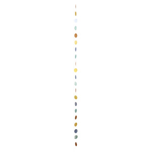 Muschelkette 170 cm, hellblau-gelb-braun