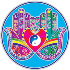 Fenstermandala groß "Healing Hands Mandala"