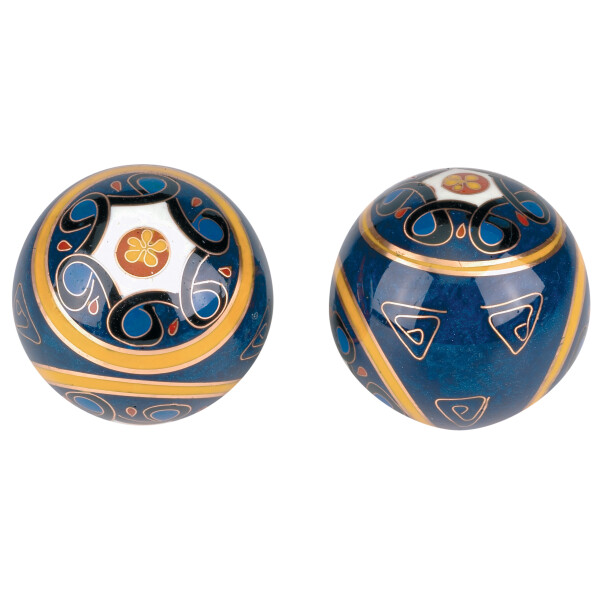Qigong-Kugelpaar Ornament blau ø 40 mm