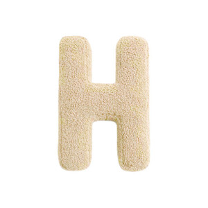 Buchstabenkissen "H" wollweiss