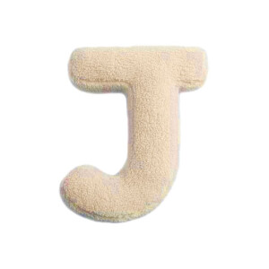 Buchstabenkissen "J" wollweiss