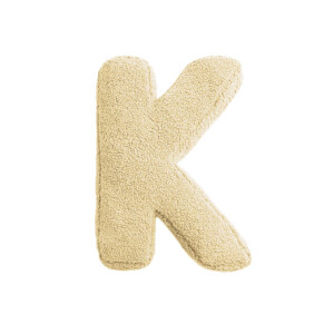 Buchstabenkissen "K" wollweiss