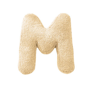 Buchstabenkissen "M" wollweiss