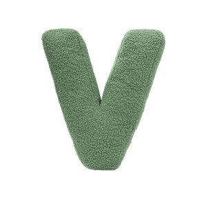 Buchstabenkissen "V" grün