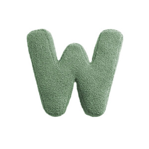 Buchstabenkissen "W" grün