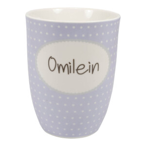 Porzellan-Tasse mit Henkel Omilein-Motiv - 500 ml