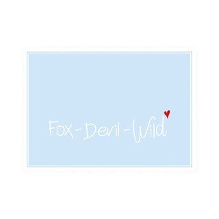 Postkarte Quer Fox-Devil-Wild