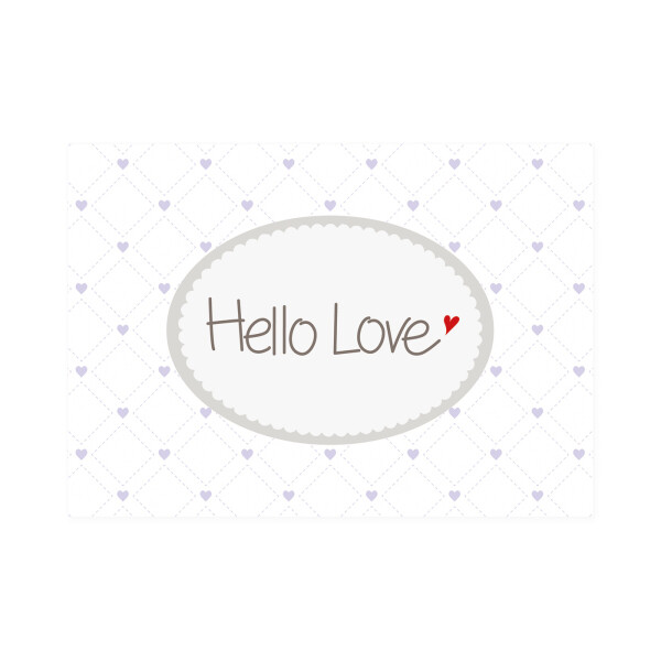 Postkarte Quer Hello Love