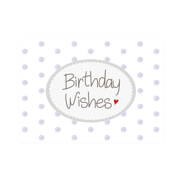Postkarte Quer "Birthday Wishes"