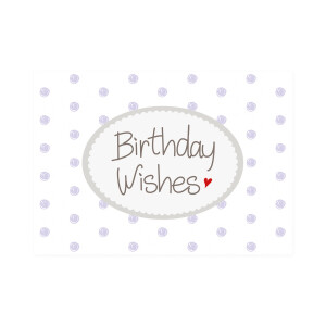 Postkarte Quer "Birthday Wishes"