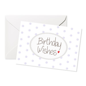 Doppelkarte Quer "Birthday Wishes"