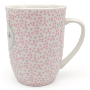 Tasse mit Henkel Motiv "Lieblingsmensch" rosa