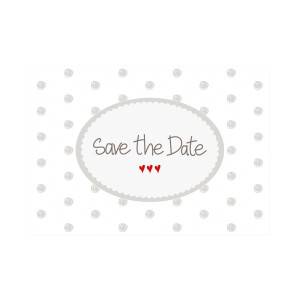 Postkarte Quer "Save the Date"