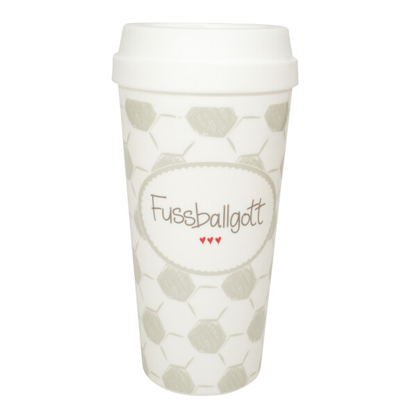 Coffee to Go Kunststoff Fussballgott