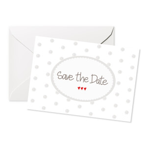 Doppelkarte Quer "Save the Date"
