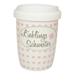 Coffee to Go Becher klein "Lieblings Schwester"