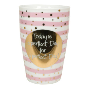 Tasse mit Henkel und Golddruck "Today is a perfect...