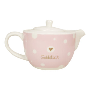 Teekanne,Tasse mit Golddruck "Goldstück"