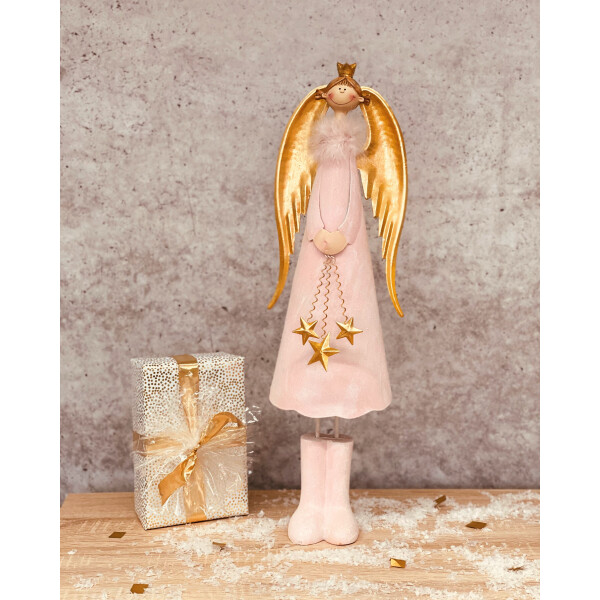 Engel Bianca stehend 36 cm rosa/gold