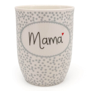 Tasse mit Henkel "Mama" grau