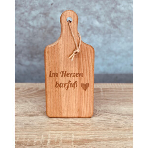 Brettchen Paddel aus Holz mit Lederhänger "Im...